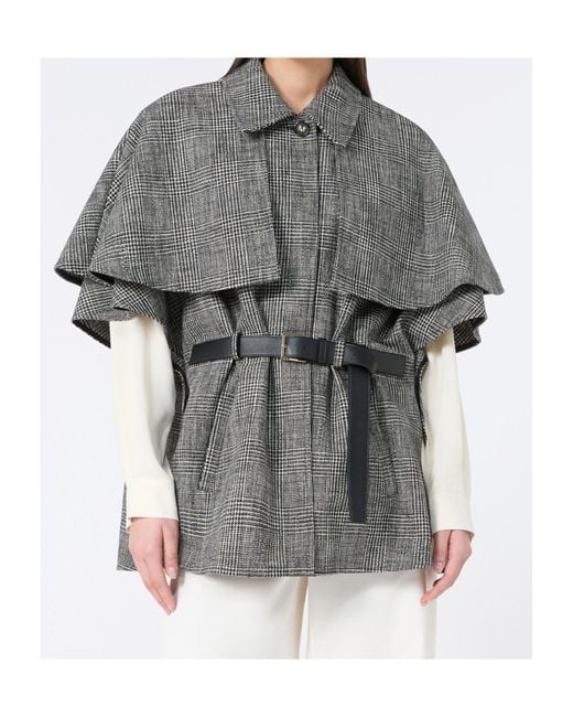 Max Mara Gray Short Cape