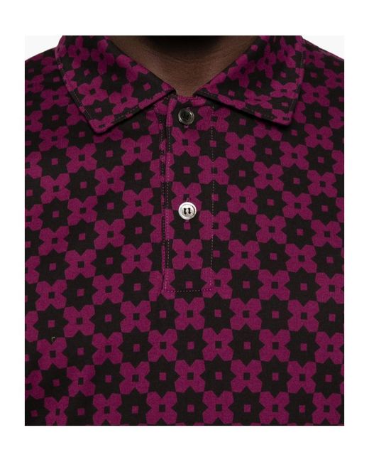 Comme des Garçons Purple Short-Sleeved Polo Shirt for men