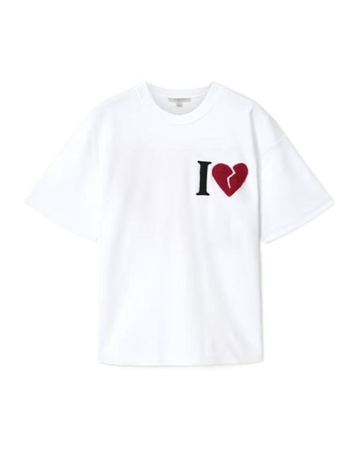 AllSaints White Heart Etta Oversized T-Shirt