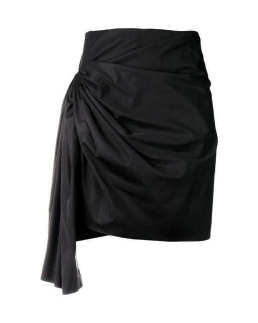 Givenchy Black Short Draped Skirt