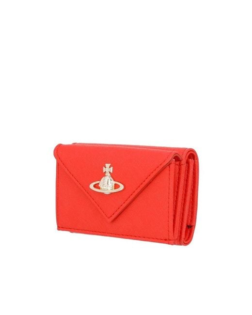 Vivienne Westwood Red Tri-Fold Wallet