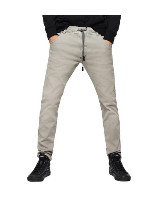 DIESEL Black Straight-Leg Drawstring Pants for men