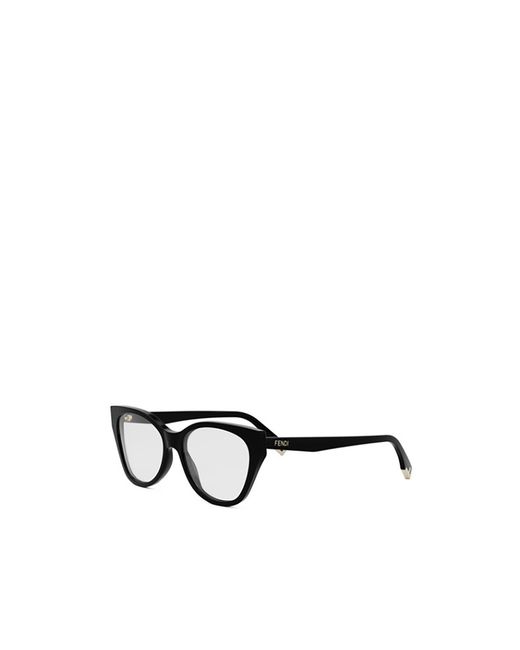 Fendi White Eyewear Cat-Eye Frame Glasses