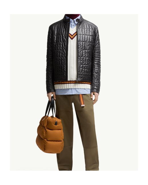 Moncler Gray Lasne Zip-Up Quilted Jacket for men