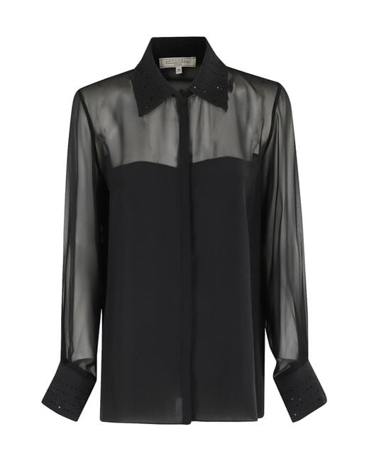 Antonelli Black Houndstooth-Pattern Blazer