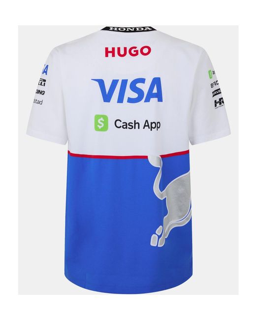 Boss Blue X Racing Bulls Logo Crew-Neck T-Shirt for men