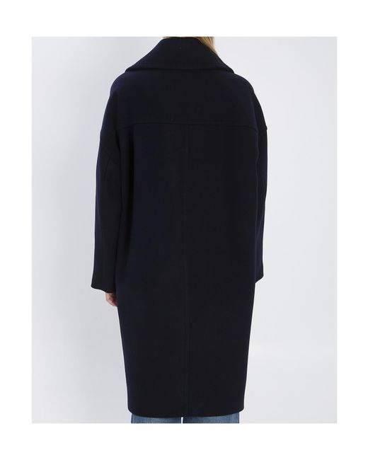 Céline Blue Long Peacoat