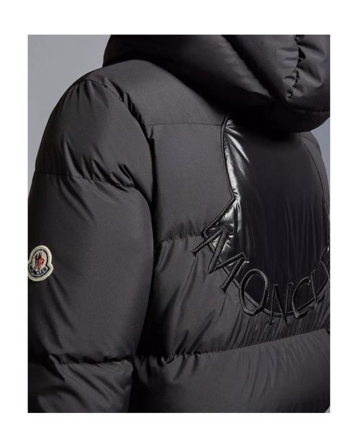 Moncler Black Ebre Logo Embroidered Button-Up Jacket