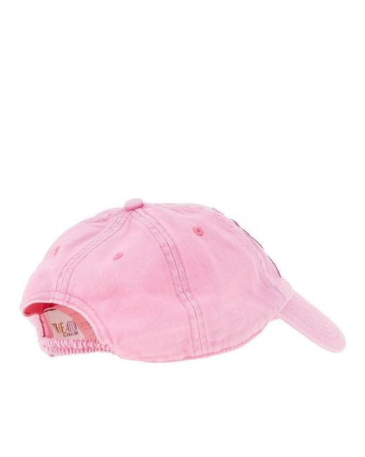 The Attico Pink Embroidered Baseball Cap
