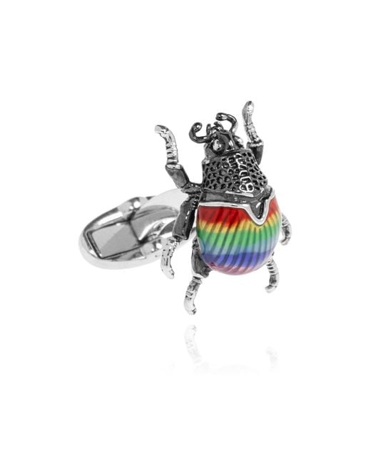 Paul Smith Metallic Beetle Motif Cufflinks for men