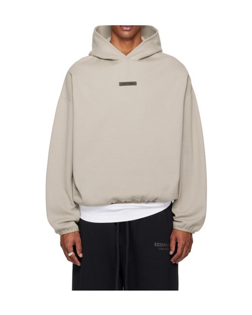 Fear Of God Gray Logo Hoodie for men