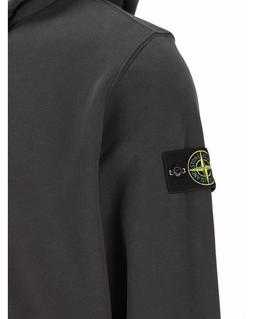 Stone Island Black Long-Sleeve Sweatshirt for men