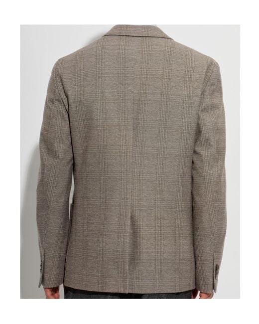 Etro Gray Lapel Long-Sleeved Suit Jacket for men