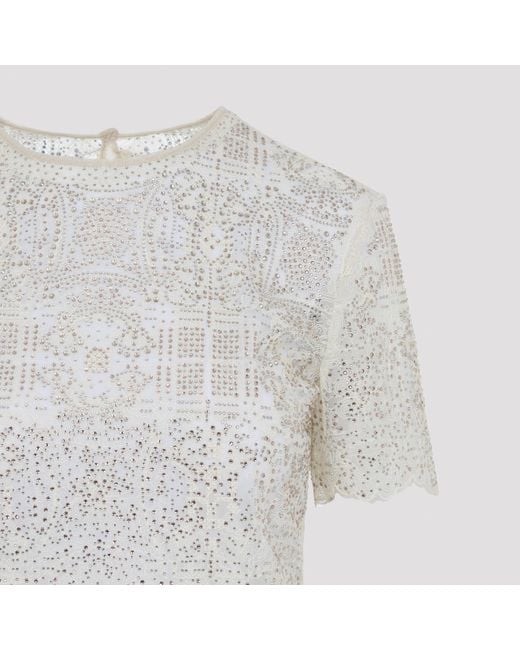 Ermanno Scervino White Crew Neck T-Shirt