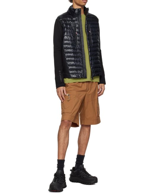 Moncler Black Padded Zip-Up Sweatshirt for men