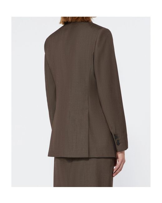 Max Mara Brown Long-Sleeved Suit Jacket