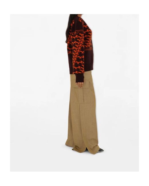 Burberry Brown Fox Wool Cardigan