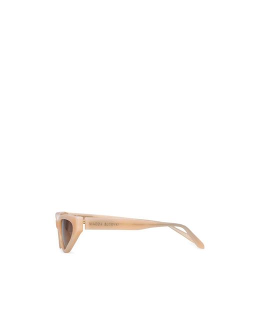 Magda Butrym White Cat-Eye Sunglasses