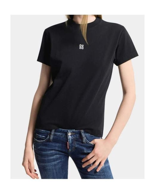 DSquared² Black Crew-Neck Logo-Detail T-Shirt (Set Ot Two)