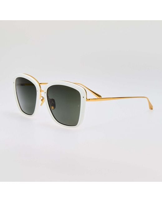 Linda Farrow Green Full Frame Sunglasses