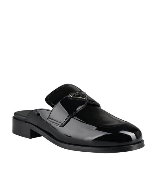 Prada Black Logo Muller Shoes