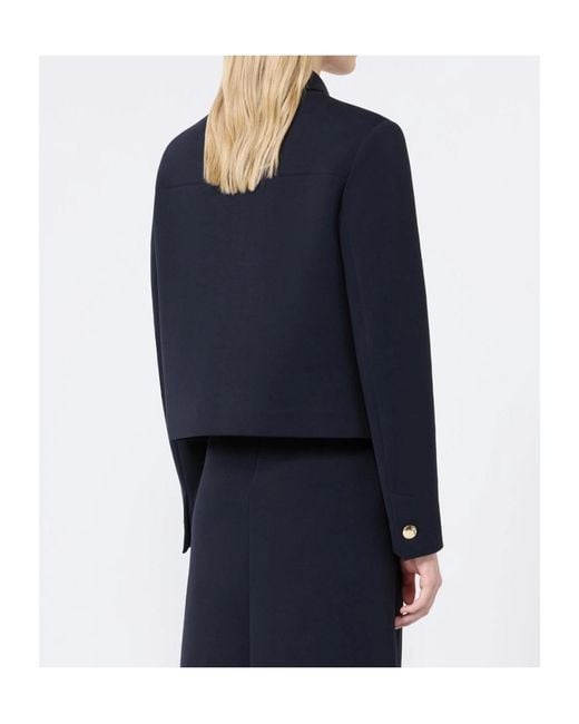 Max Mara Blue Smmsabato Button-Up Jacket