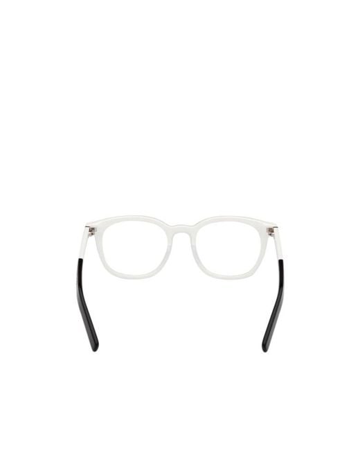 Moncler Natural Eyewear Round Frame Glasses for men