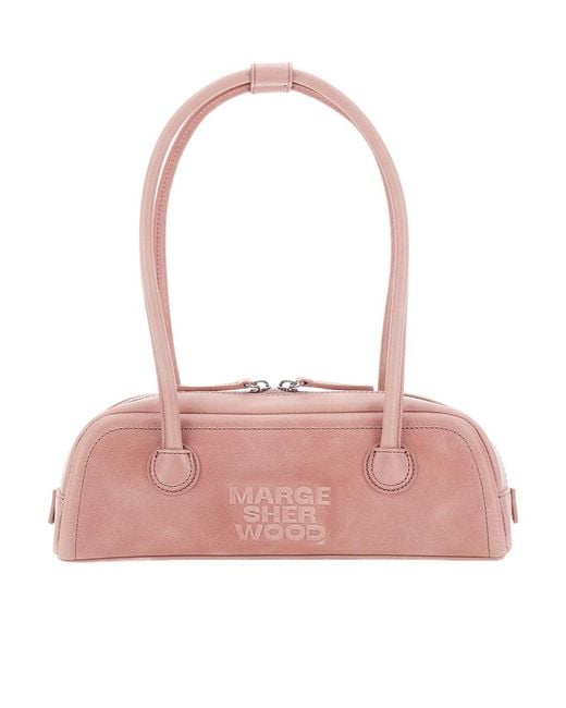 MARGE SHERWOOD Pink Soft Boston Mini Shoulder Bag
