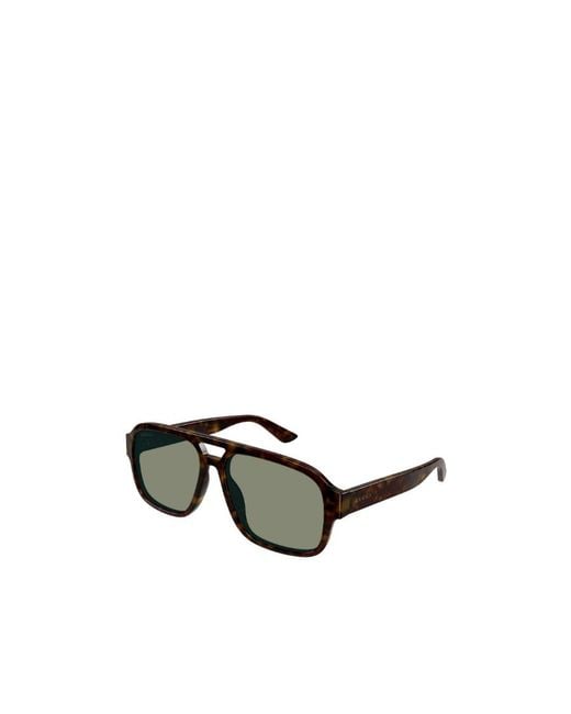 Gucci Black Eyewear Aviator Frame Sunglasses for men