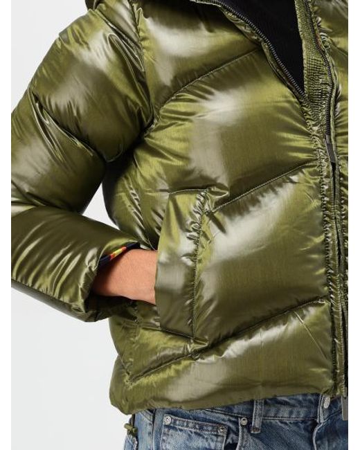 K-Way Green Ninev Crystal Chintz Thermo Heavy Jacket for men