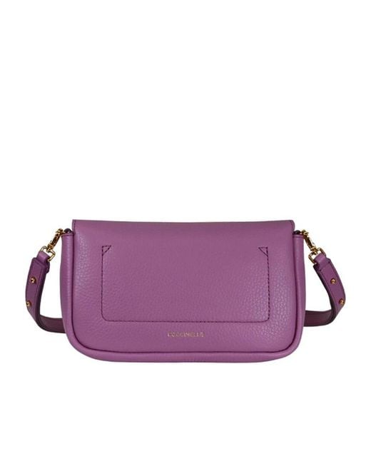 Coccinelle Purple C-Me Lock Mini Shoulder Bag