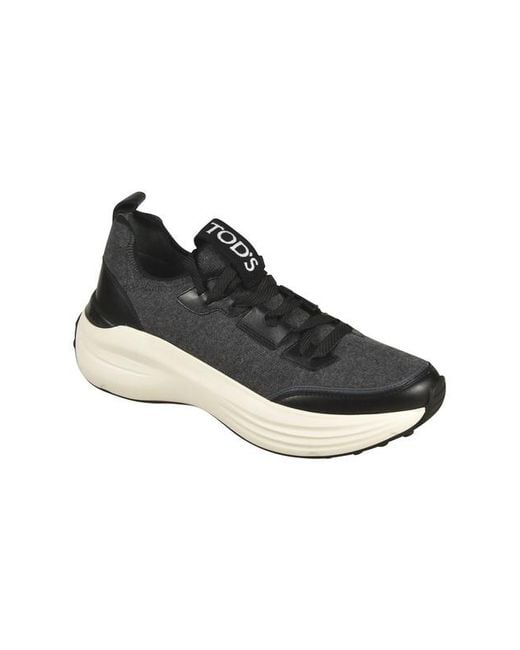 Tod's Black Logo Detailed Lace-Up Sneakers