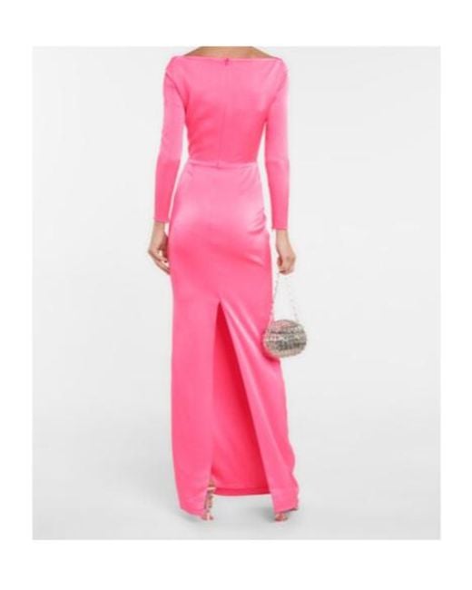 Alex Perry Pink Merrit Off-Shoulder Maxi Dress