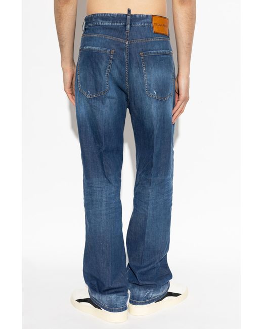 DSquared² Blue Loose Twst Distressed Jeans for men