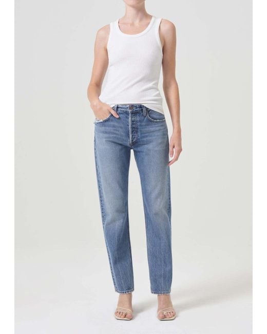 Agolde Blue Parker Straight-Leg Jeans