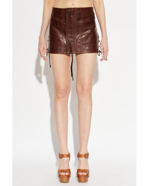 DSquared² Brown Short Mini Skirt