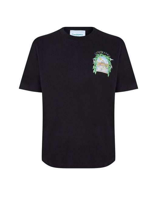 Casablanca Black Short-Sleeved T-Shirt for men