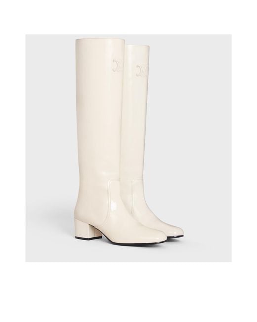 Céline White Les Bottes Triomphe High Boot