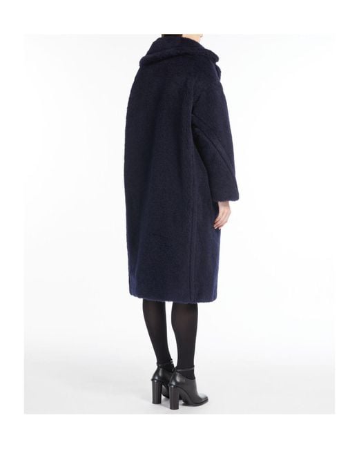 Max Mara Blue Tedgirl Double-Breasted Coat