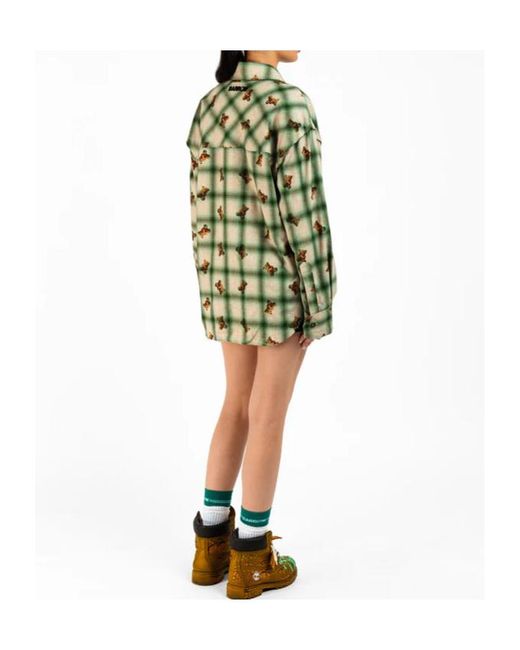 Barrow Green Check Pattern Flannel Shirt for men