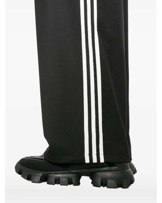 Y-3 Black Refined Wool Straight Leg Pants for men