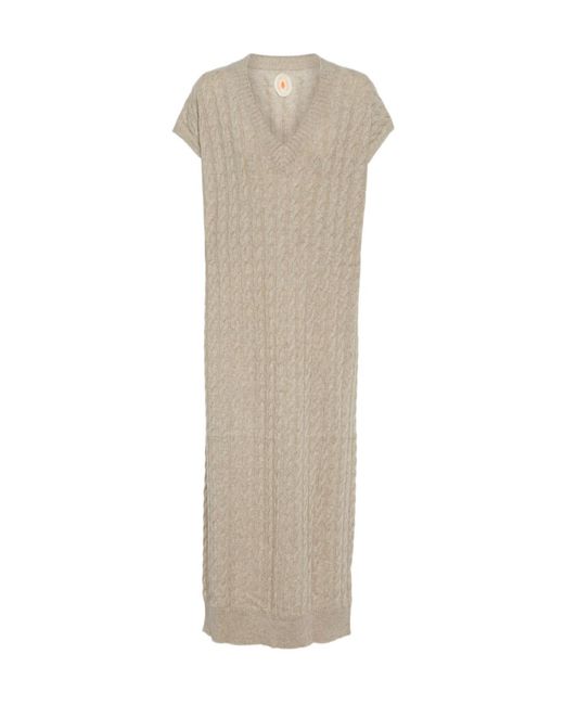 Jardin Des Orangers Natural Knitted Dress