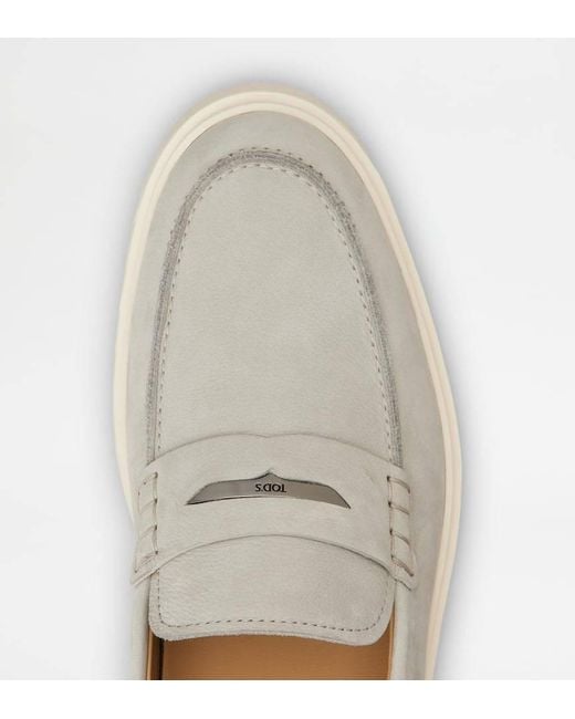 Tod's White Leather Loafers for men