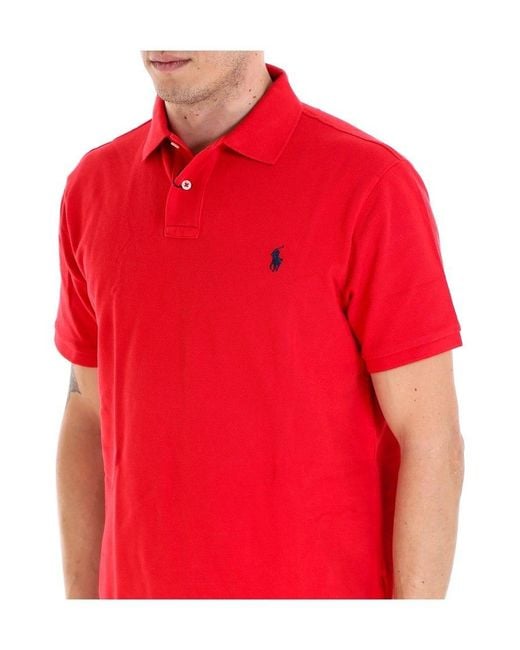 Polo Ralph Lauren Logo Embroidered Polo Shirt for men