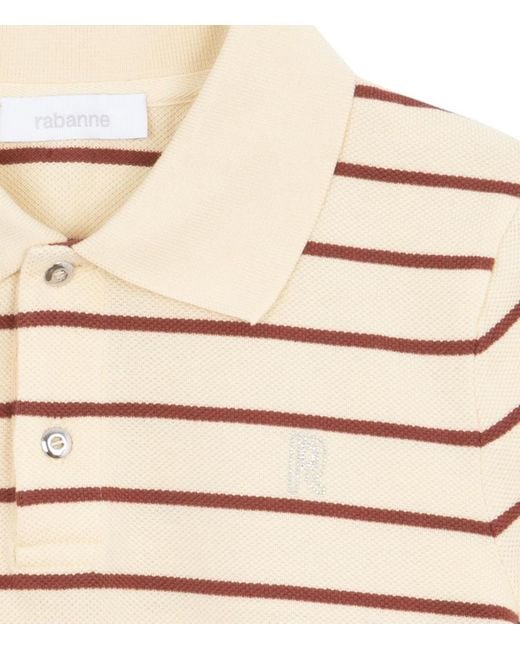 Rabanne Natural Rabanne Striped Polo T-Shirt