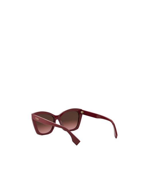 Fendi Brown Eyewear Butterfly Frame Sunglasses