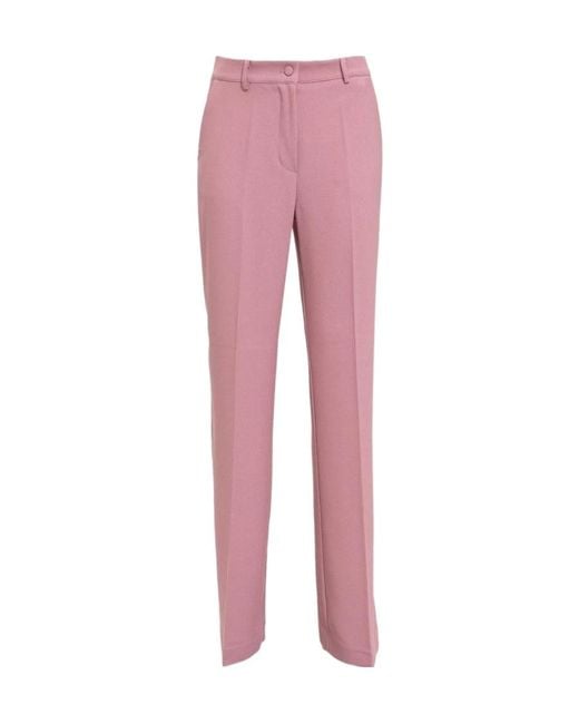 HEBE STUDIO Pink Straight Leg Pants