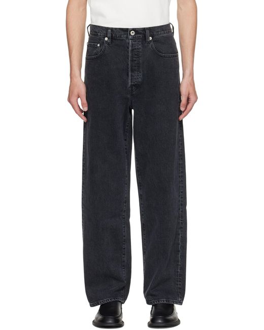 KENZO Black Paris Botan Loose Fit Jeans for men