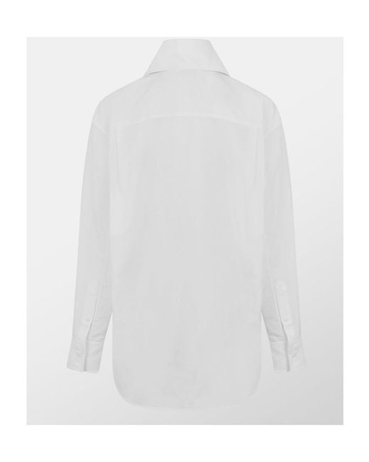 McQueen White Minimalist Solid-Color Shirt