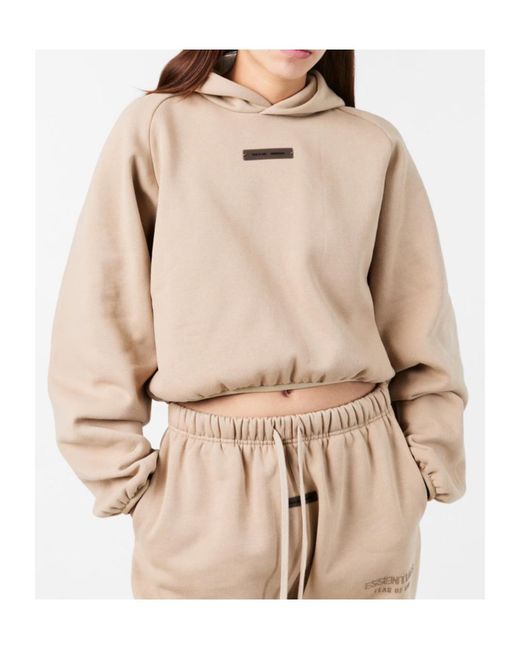 Fear Of God Natural Logo Hooded Sweatshirt